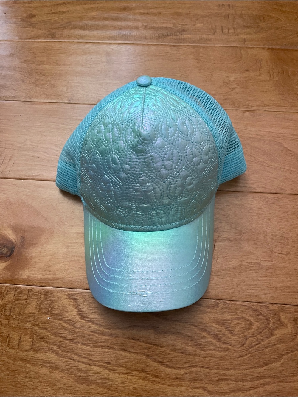 Iridescent Mint Mesh Baseball Cap